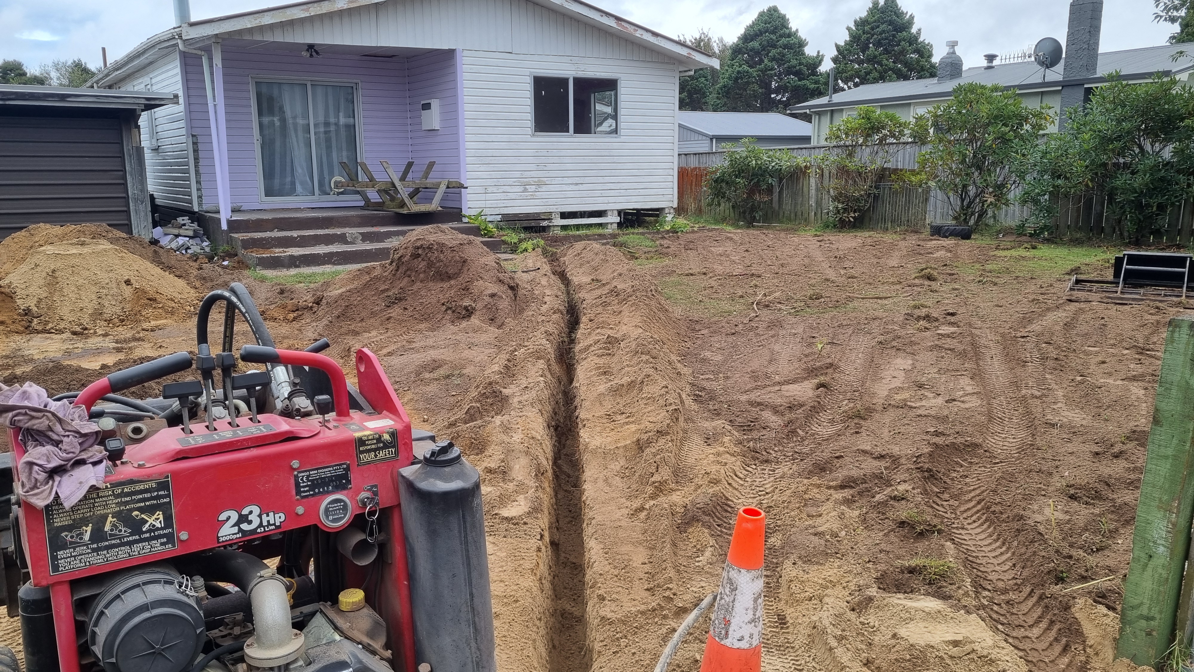 Trenching work